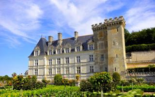Ancient castle of Villandry in France Castle of Villandry - gardens